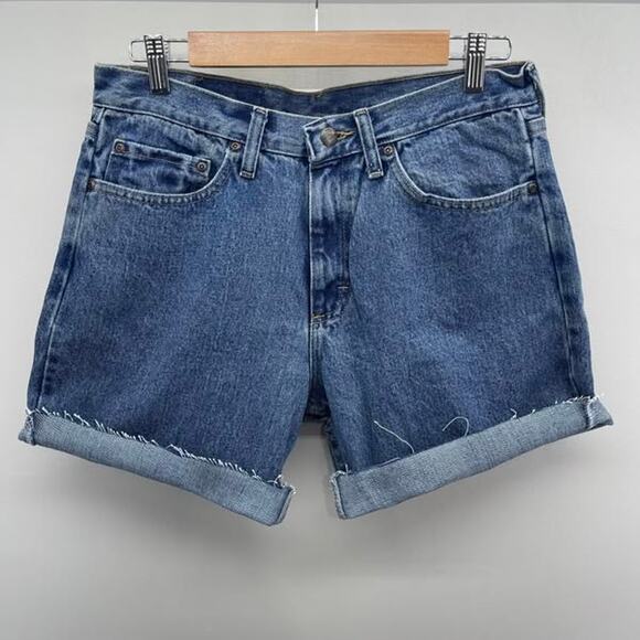 Wrangler High Rise Rigid Denim Cut-Off Shorts Mens 30 Dark Denim Style‎ 97601VR - Picture 3 of 7